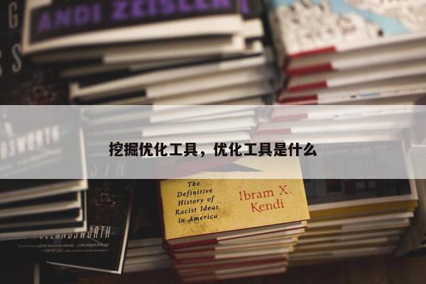 挖掘优化工具，优化工具是什么