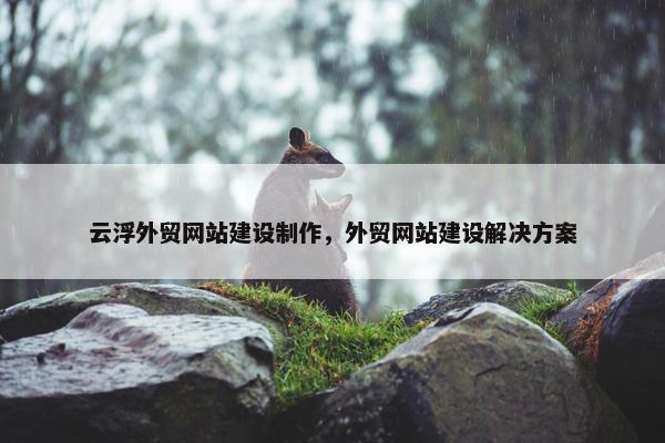 云浮外贸网站建设制作，外贸网站建设解决方案