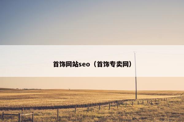 首饰网站seo（首饰专卖网）