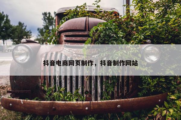 抖音电商网页制作，抖音制作网站