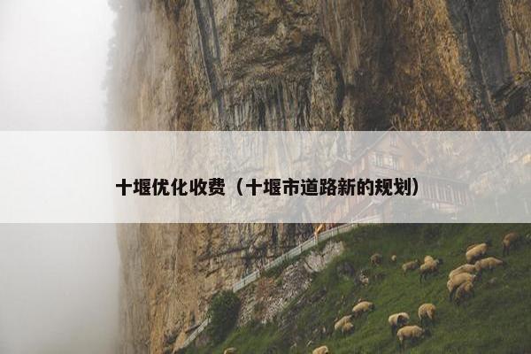十堰优化收费（十堰市道路新的规划）