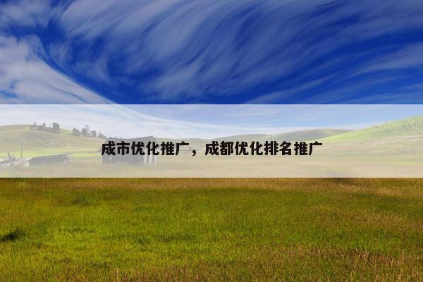 成市优化推广，成都优化排名推广