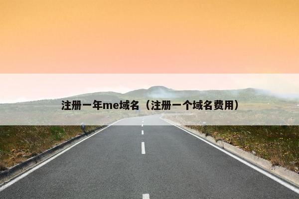 注册一年me域名（注册一个域名费用）