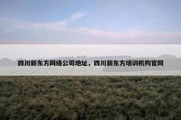 四川新东方网络公司地址，四川新东方培训机构官网