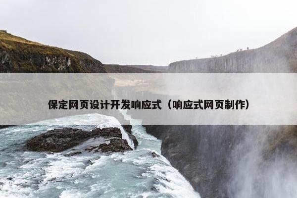 保定网页设计开发响应式（响应式网页制作）
