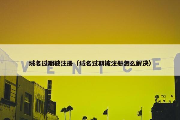 域名过期被注册（域名过期被注册怎么解决）
