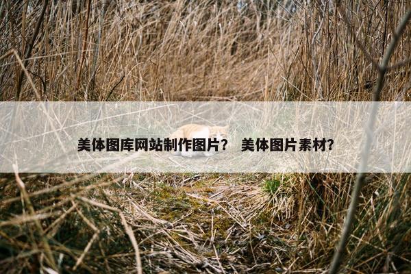 美体图库网站制作图片？ 美体图片素材？