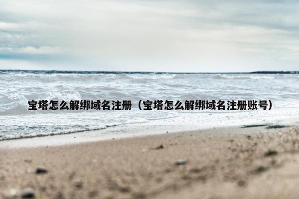 宝塔怎么解绑域名注册（宝塔怎么解绑域名注册账号）