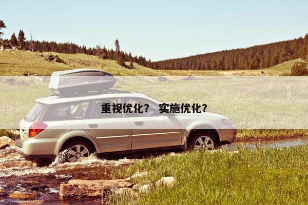 重视优化？ 实施优化？