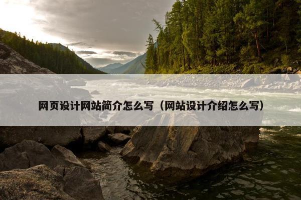 网页设计网站简介怎么写（网站设计介绍怎么写）