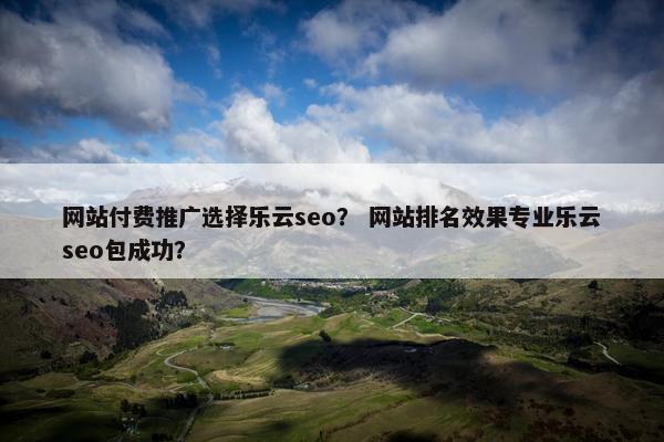网站付费推广选择乐云seo？ 网站排名效果专业乐云seo包成功？