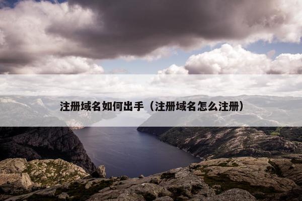 注册域名如何出手（注册域名怎么注册）