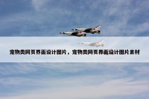 宠物类网页界面设计图片，宠物类网页界面设计图片素材