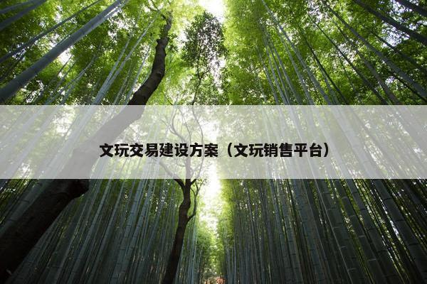文玩交易建设方案（文玩销售平台）
