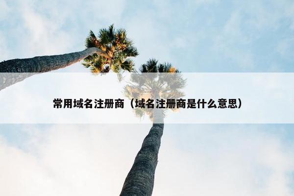 常用域名注册商（域名注册商是什么意思）