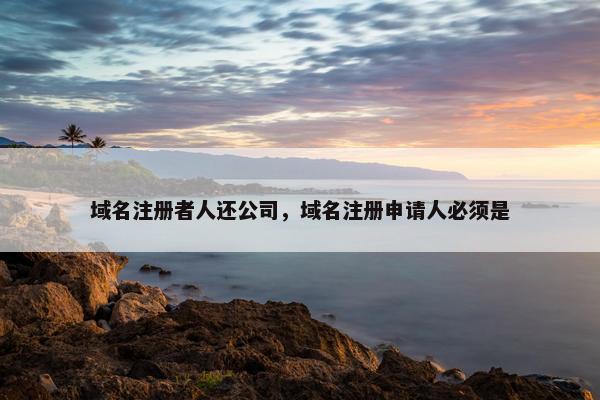 域名注册者人还公司，域名注册申请人必须是