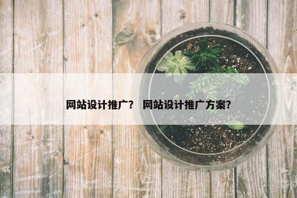 网站设计推广？ 网站设计推广方案？