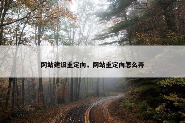 网站建设重定向，网站重定向怎么弄