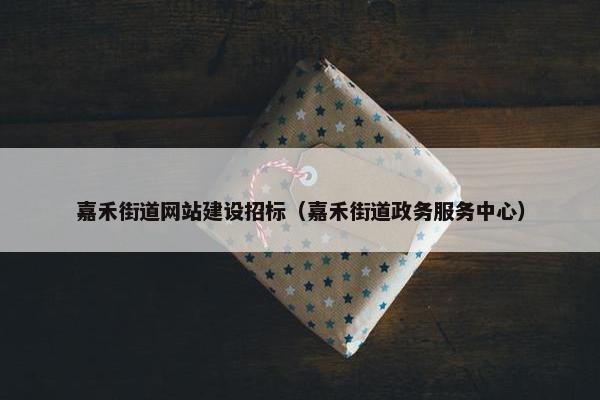 嘉禾街道网站建设招标（嘉禾街道政务服务中心）