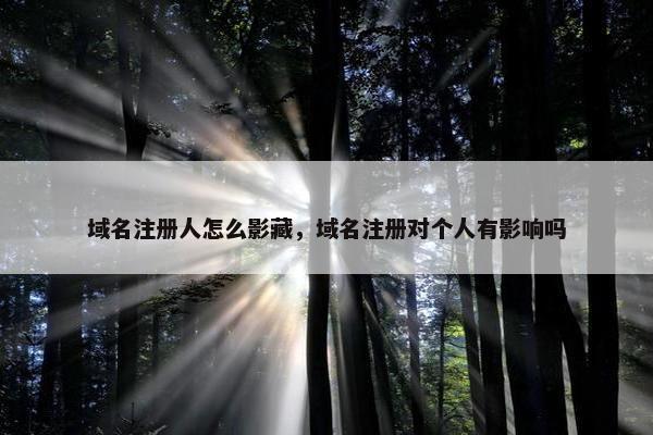 域名注册人怎么影藏，域名注册对个人有影响吗
