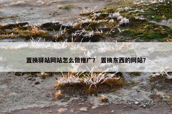 置换驿站网站怎么做推广？ 置换东西的网站？