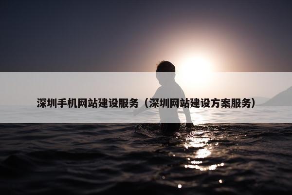 深圳手机网站建设服务（深圳网站建设方案服务）