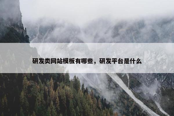 研发类网站模板有哪些，研发平台是什么