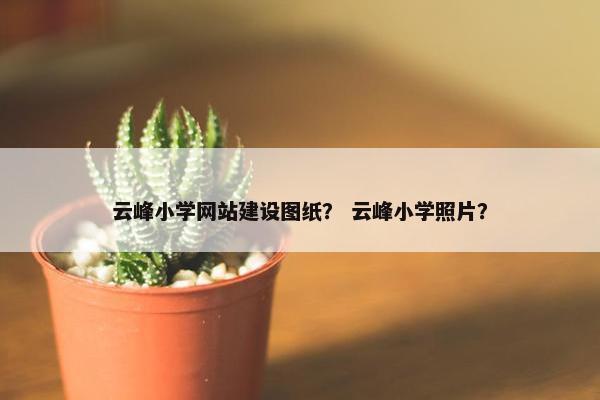 云峰小学网站建设图纸？ 云峰小学照片？