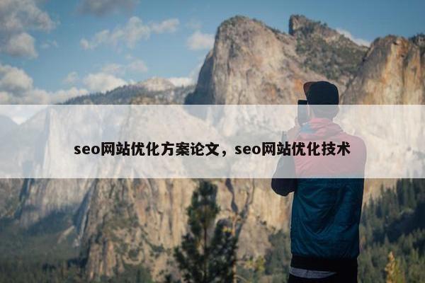 seo网站优化方案论文，seo网站优化技术