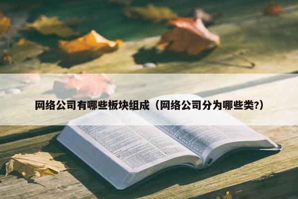 网络公司有哪些板块组成（网络公司分为哪些类?）
