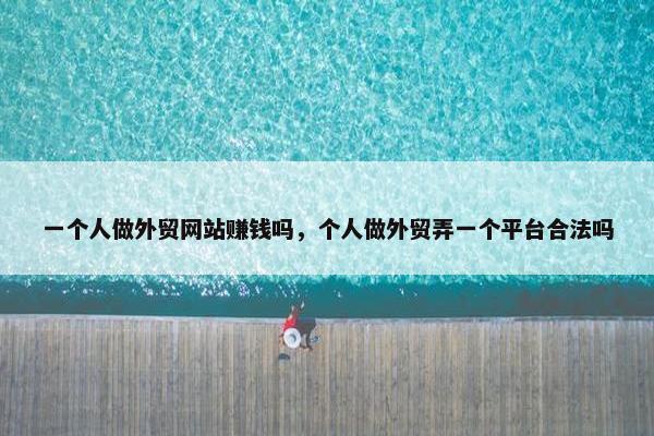 一个人做外贸网站赚钱吗，个人做外贸弄一个平台合法吗
