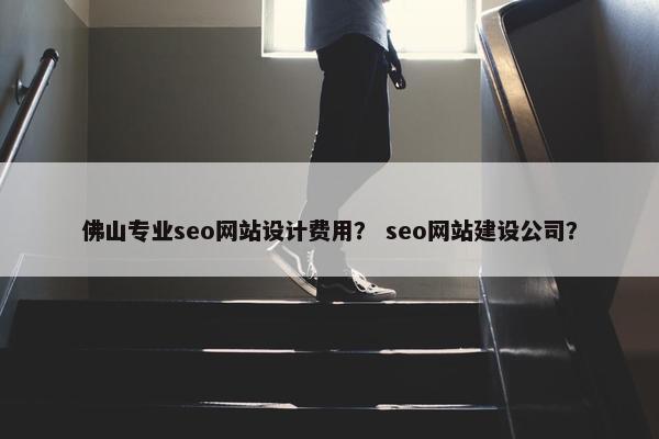佛山专业seo网站设计费用？ seo网站建设公司？