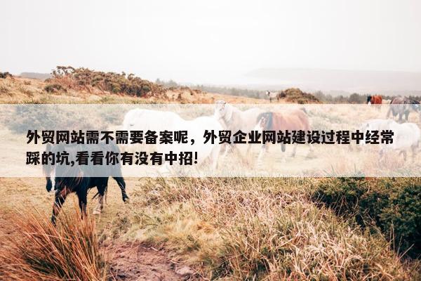 外贸网站需不需要备案呢，外贸企业网站建设过程中经常踩的坑,看看你有没有中招!