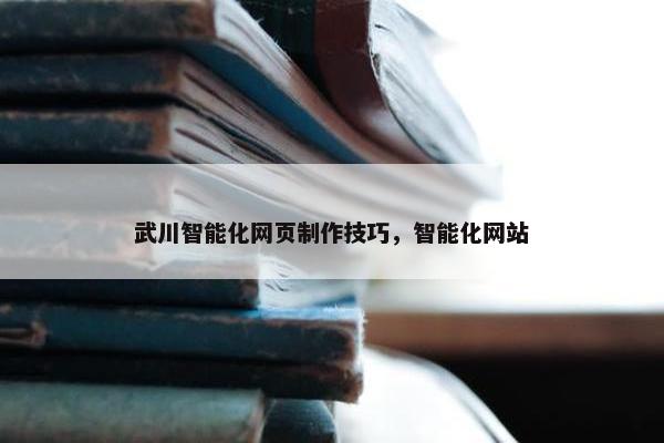 武川智能化网页制作技巧，智能化网站