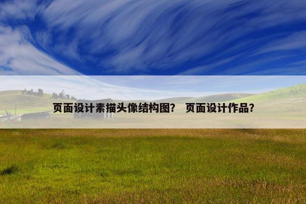 页面设计素描头像结构图？ 页面设计作品？