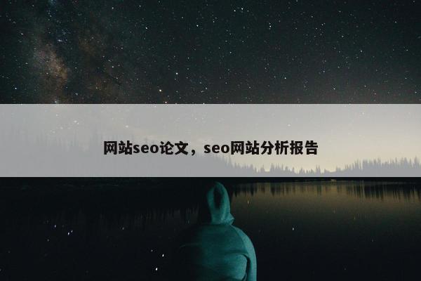 网站seo论文，seo网站分析报告