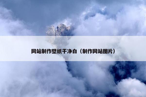 网站制作壁纸干净白（制作网站图片）