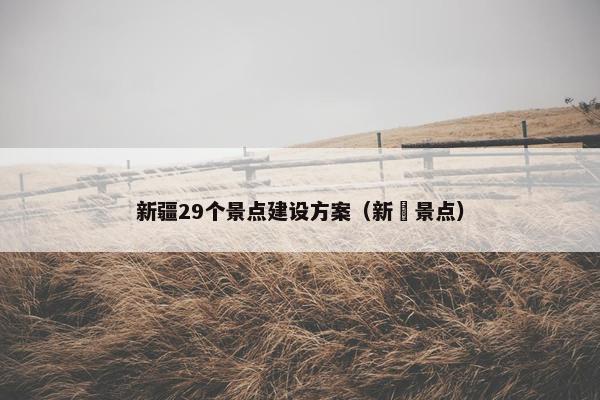 新疆29个景点建设方案（新彊景点）