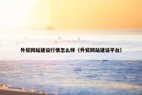 外贸网站建设行情怎么样（外贸网站建设平台）