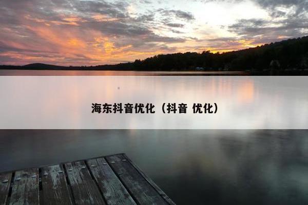 海东抖音优化（抖音 优化）