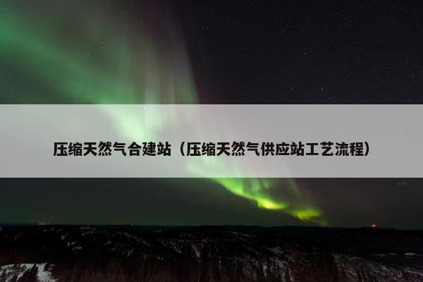 压缩天然气合建站（压缩天然气供应站工艺流程）