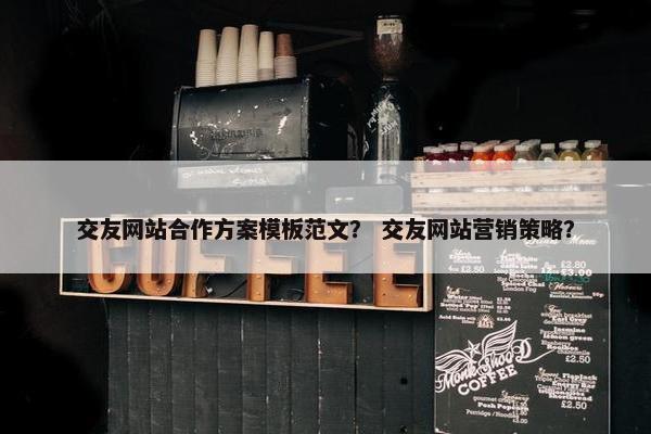 交友网站合作方案模板范文？ 交友网站营销策略？