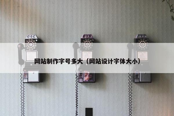 网站制作字号多大（网站设计字体大小）