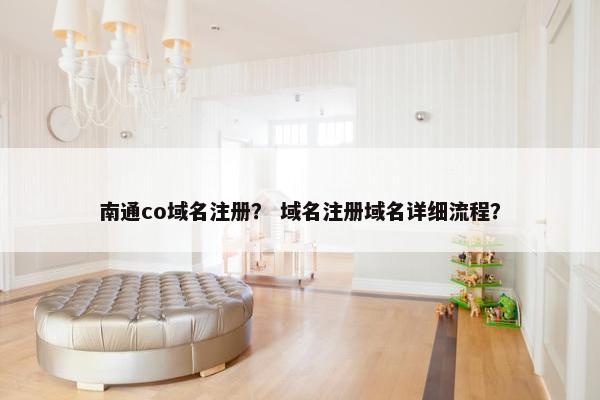 南通co域名注册？ 域名注册域名详细流程？