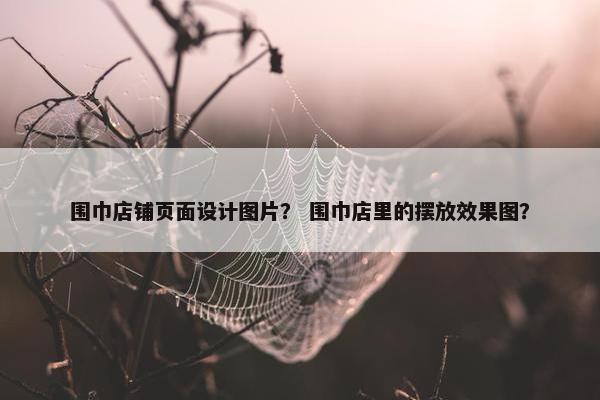 围巾店铺页面设计图片？ 围巾店里的摆放效果图？