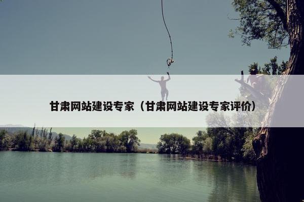 甘肃网站建设专家（甘肃网站建设专家评价）