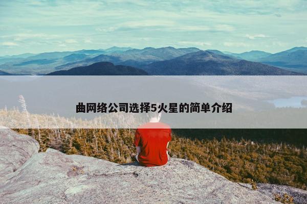 曲网络公司选择5火星的简单介绍