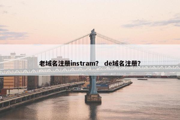 老域名注册instram？ de域名注册？
