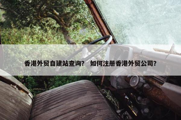 香港外贸自建站查询？ 如何注册香港外贸公司？