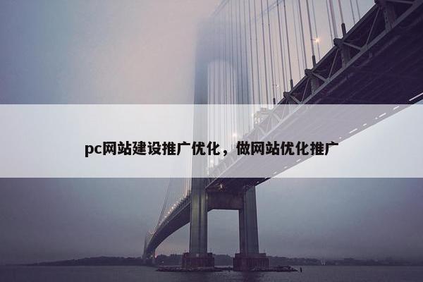 pc网站建设推广优化，做网站优化推广